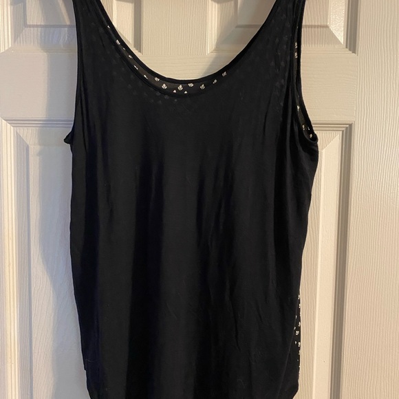 LOFT Black and White Patterned Tank Top - Picture 4 of 6